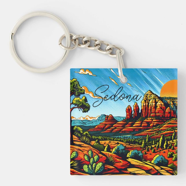 Sedona, Arizona Red Canyon Keychain (Front)