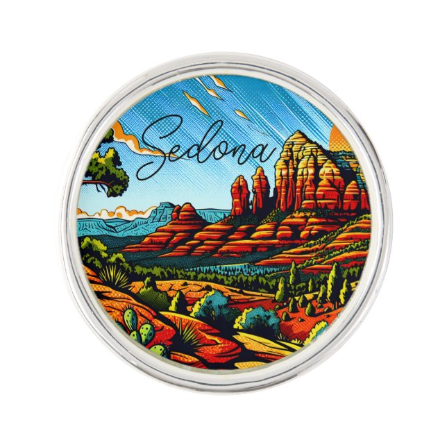 Sedona, Arizona Red Canyon Lapel Pin (Front)