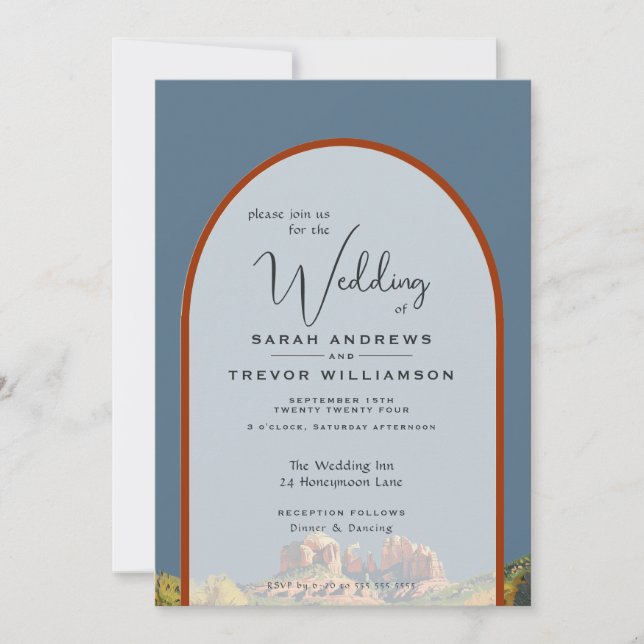 Sedona Arizona Red Rock Cathedral Invitation (Front)