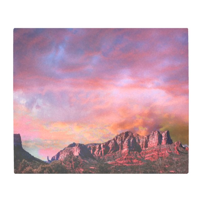 SEDONA ARIZONA Red Rock Sunset Metal Print (Front)