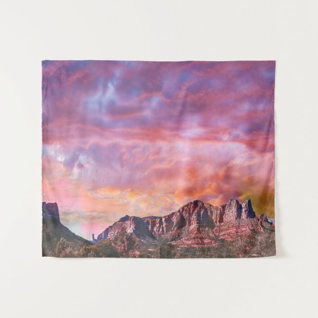 SEDONA ARIZONA Red Rock Sunset Tapestry (Front (Horizontal))
