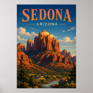 Sedona Arizona Red Rocks Adventure Design Poster
