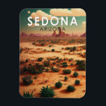 Sedona Arizona Retro Travel Art Vintage Magnet<br><div class="desc">Sedona Desert art design showcasing the Arizona landscape.</div>
