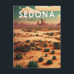 Sedona Arizona Retro Travel Art Vintage Postcard<br><div class="desc">Sedona Desert art design showcasing the Arizona landscape.</div>