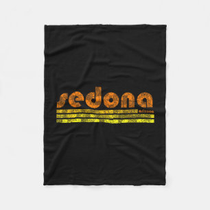 Sedona arizona retro vintage weathered hiking fleece blanket