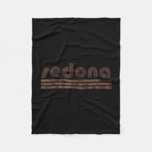 Sedona arizona retro vintage weathered hiking fleece blanket