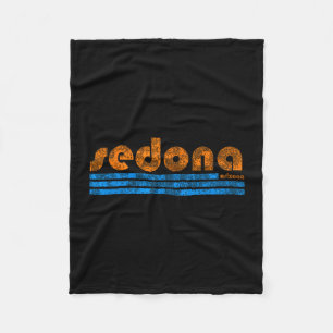 Sedona arizona retro vintage weathered hiking fleece blanket