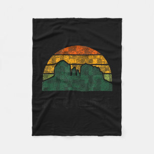 Sedona arizona retro vintage weathered hiking fleece blanket