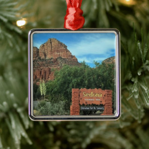 Sedona Arizona Sign Metal Ornament