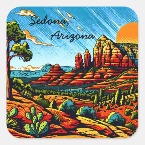 Sedona Arizona  Square Sticker