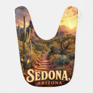 Sedona Arizona Sunset Red Rock Desert Travel Baby Bib