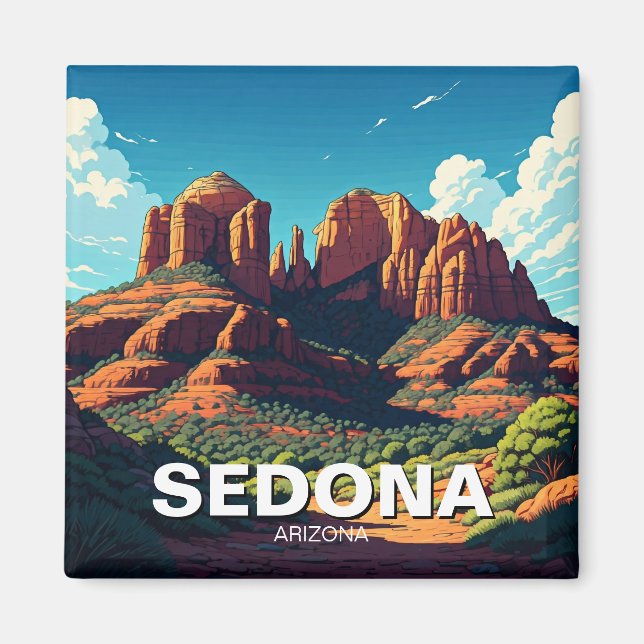 Sedona Arizona Travel Red Rocks Magnet (Front)