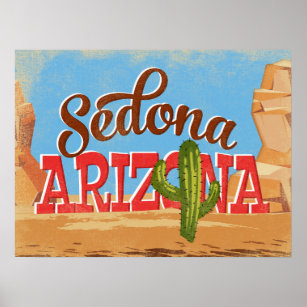 Sedona Arizona Vintage Travel Poster