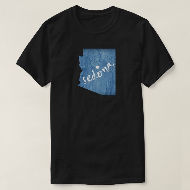 Sedona Arizona Wood Grain T-Shirt (Design Front)