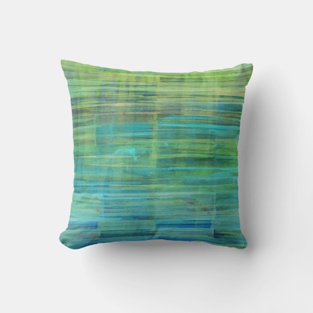 Sedona Blue Green Outdoor Pillow (Front)