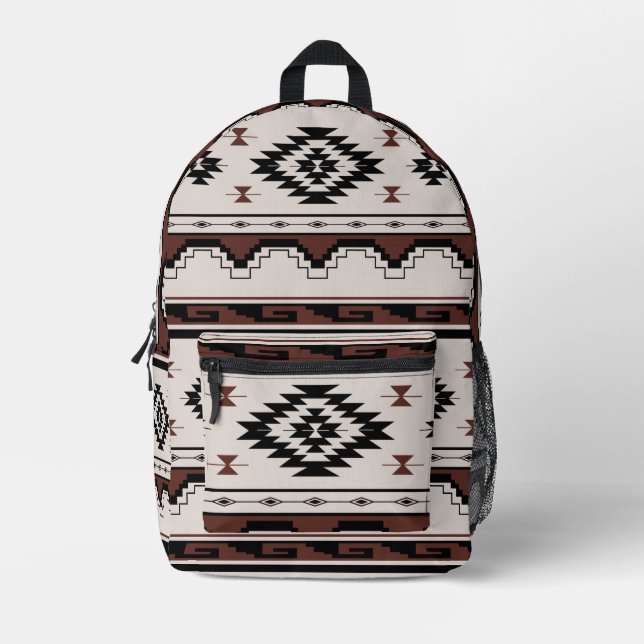 Sedona Earth Tone Boho Printed Backpack (Front)