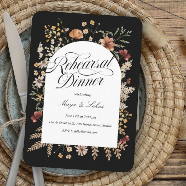 Sedona Garden Arched Rehearsal Dinner Invitation (Creator Uploaded)