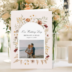 Sedona Garden Flowers Wedding Day Program