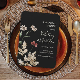 Sedona Garden Rehearsal Dinner with photo Invitation