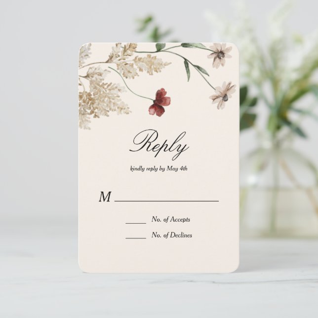 Sedona Garden RSVP Card (Standing Front)