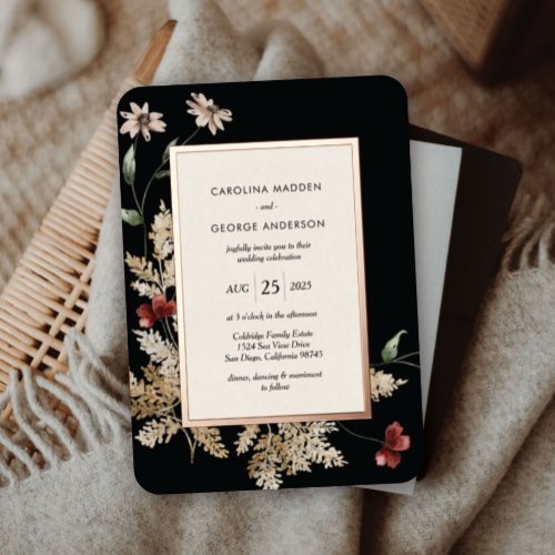 Sedona Garden Wedding Foil Invitation