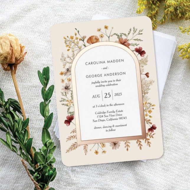 Sedona Garden Wedding Foil Invitation (Creator Uploaded)