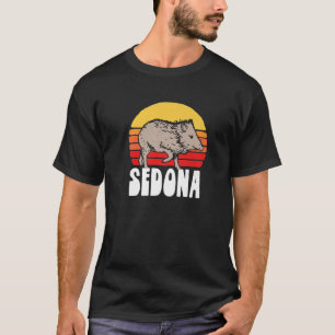 Sedona Javelina Vintage Retro 80S Sunset Cute Funn T-Shirt