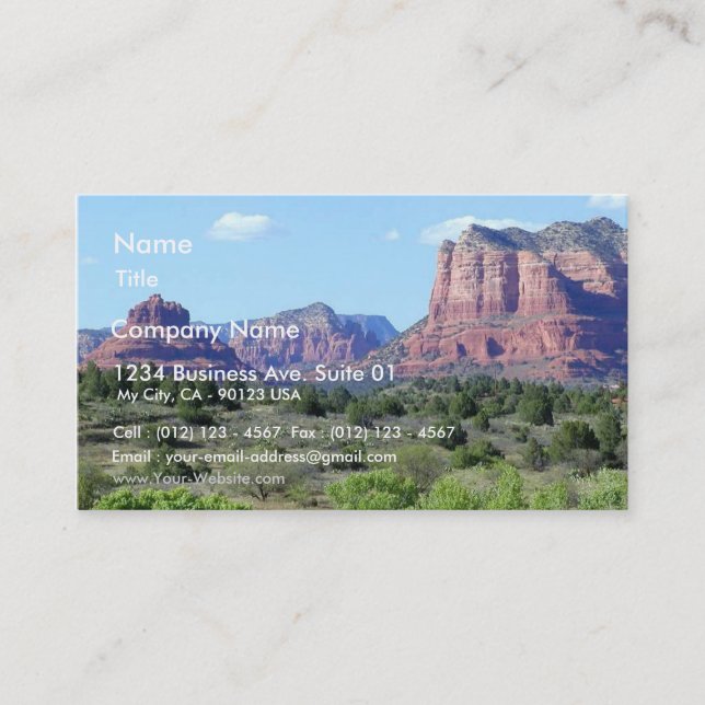 Sedona Mountains Business Card (Front)