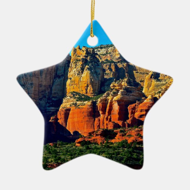 Sedona Mountains Ceramic Ornament (Front)