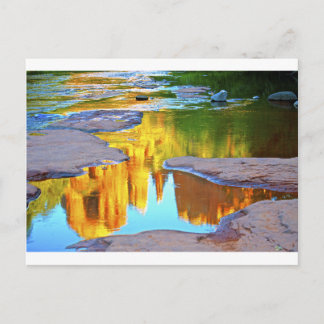 Sedona Oak Creak reflections of Cathedral Rock Postcard