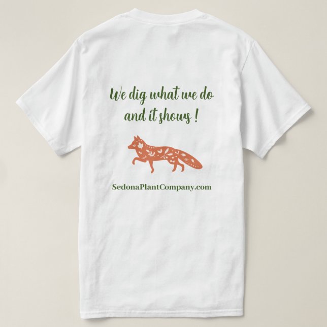 Sedona Plant Company Fox T-shirt (Design Back)
