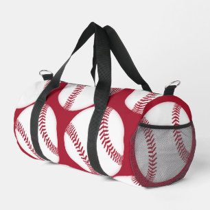 Sedona Red Baseball Pattern Screwball Graphics Duffle Bag