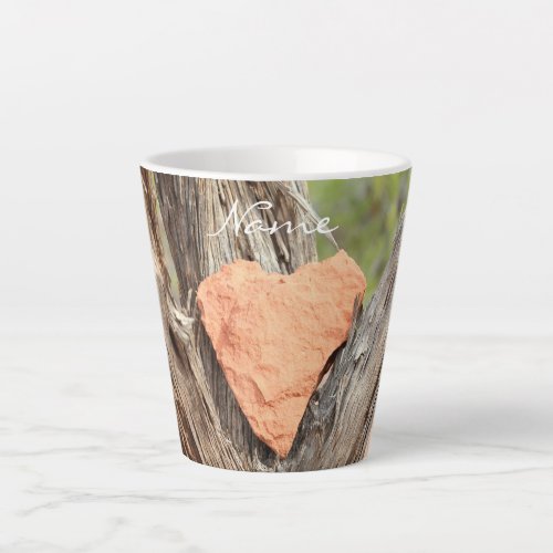 Sedona red rock heart Thunder_Cove Latte Mug
