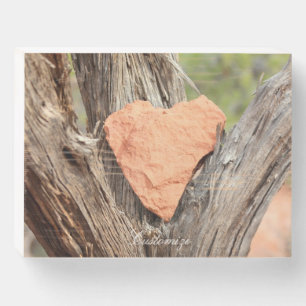 Sedona red rock heart Thunder_Cove Wooden Box Sign