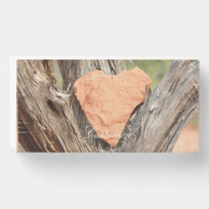 Sedona red rock heart Thunder_Cove Wooden Box Sign