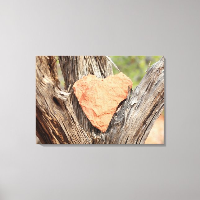 sedona red rock heart wrapped canvas print (Front)