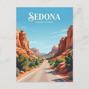 Sedona Red Rock Loop Road Arizona Postcard