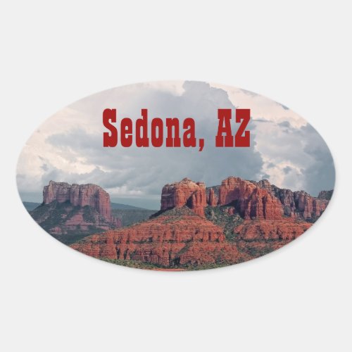 Sedona Red Rock Oval Sticker