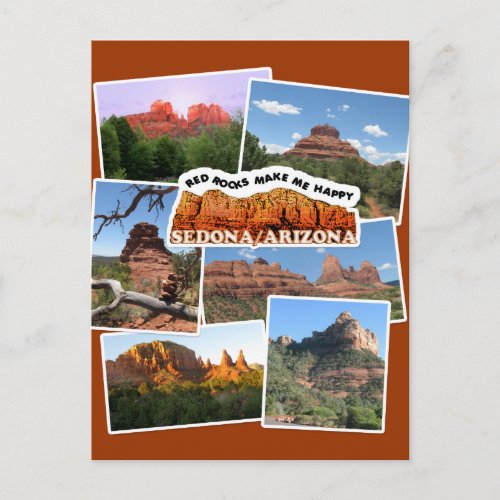 Sedona _ Red Rocks make me happy Postcard