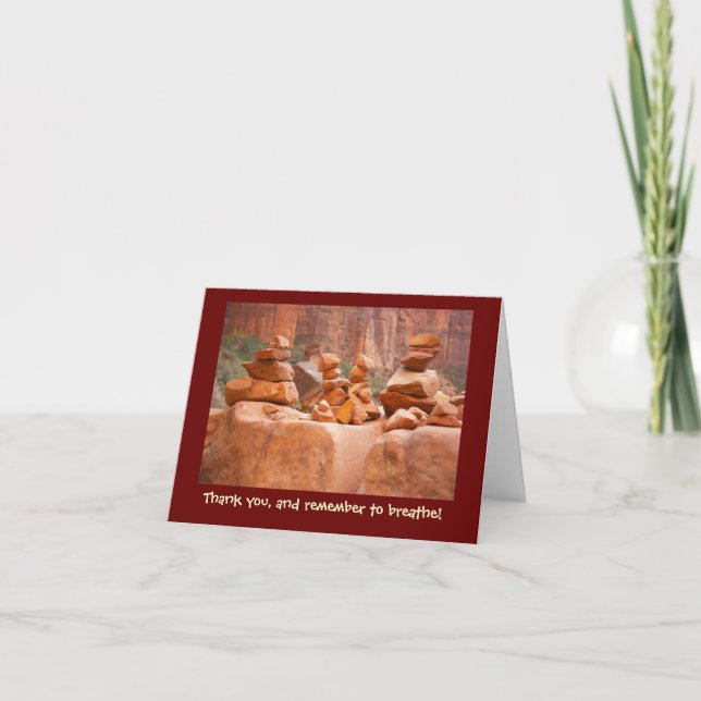 Sedona Rocks in Balance Thank You Card (Front)