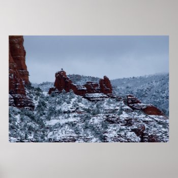 Sedona Snow On Snoopy Rock 2755 Poster by SedonaPosters at Zazzle