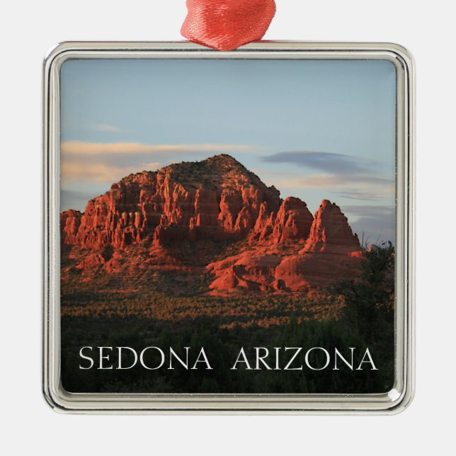 Sedona Sunset Metal Ornament (Front)