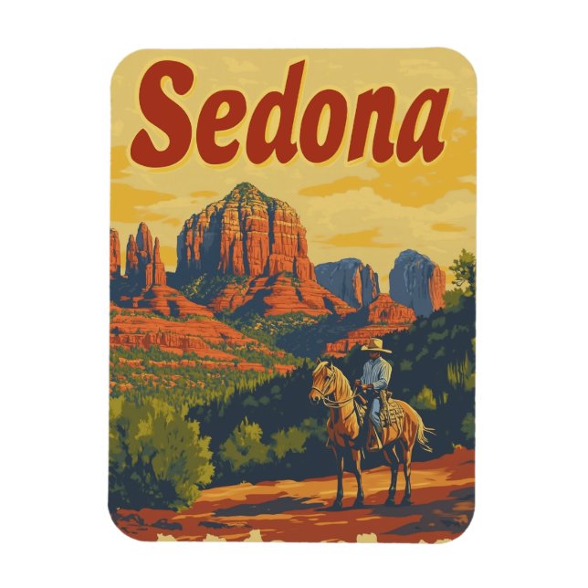 Sedona vintage magnet (Vertical)