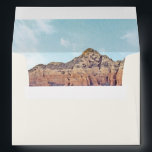 SEDONA Watercolor Desert Destination Envelope<br><div class="desc">This envelope features a creamy outside coloring and watercolor painting of the Sedona landscape and blue sky background on the inside flap. Easily change the color of the outside of the envelop and add your return address onto the back for easier addressing.</div>