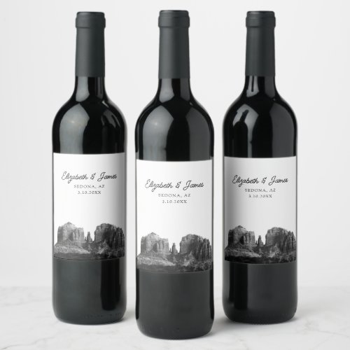 Sedona Wedding Favor Arizona Personalized Wine Label