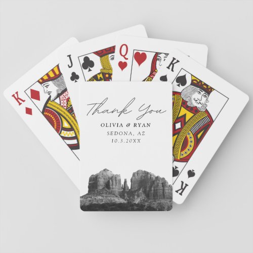 Sedona Wedding Favor Custom Thank You Favor Poker Cards