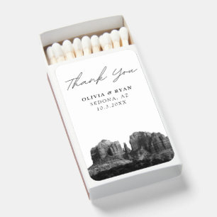 Sedona Wedding Favor Custom Thank You Matchboxes