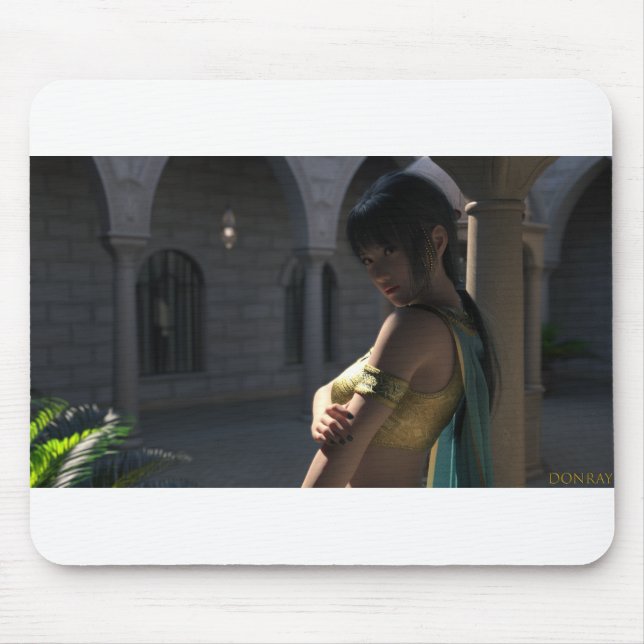 Seductive Kim Sue looks over her shoulder Mouse Pad (Front)