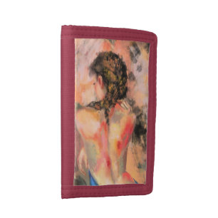 Seductive Lady - Abstract Woman Body Painting Art Trifold Wallet