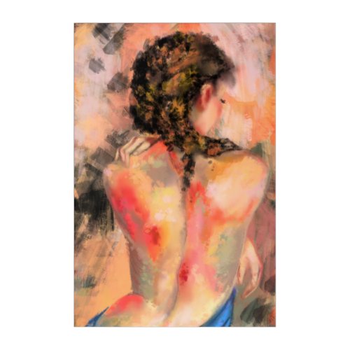 Seductive Lady Woman Body Acrylic Art _ Painting